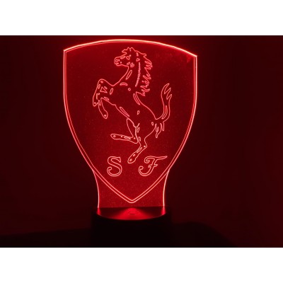 3D LAMPE - LOGO FERRARI -