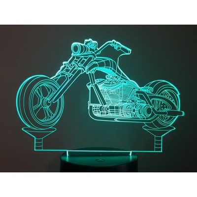 LAMPE 3D - MOTO CHOPPER -