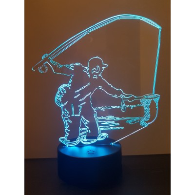 3D LAMP - FLY FISHERMAN -