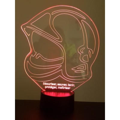 LAMPE 3D - CASQUE POMPIER...