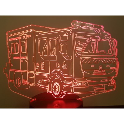 LAMPE 3D - CAMION POMPIER...