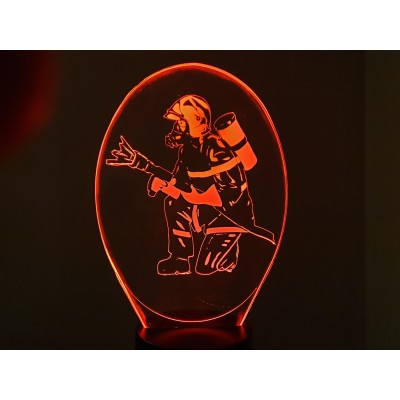 LAMPE 3D -  POMPIER -
