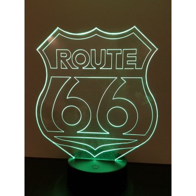 LAMPE 3D - ROUTE 66 -