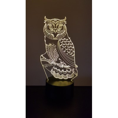 LAMPE 3D - HIBOU - CHOUETTE -