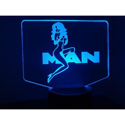 3D LAMP -  LOGO  MAN + Girl -