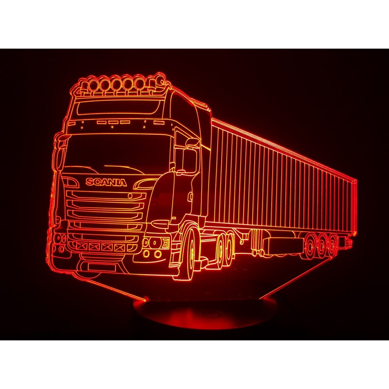 1 lampe 3D à LED Dessin compatible avec un Camion Scania 