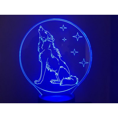 LAMPE 3D - LOUP -