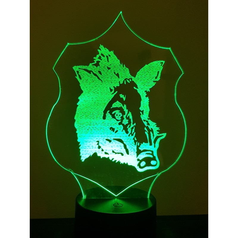 3D LAMP - wild boar trophy -