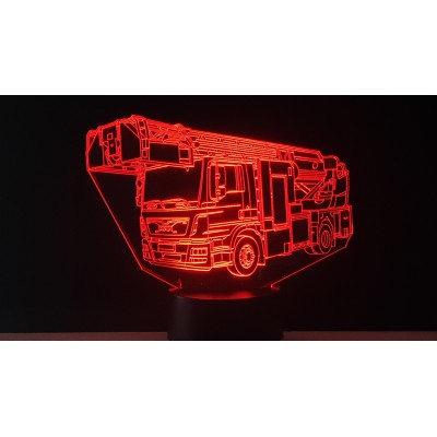 LAMPE 3D - CAMION POMPIER -