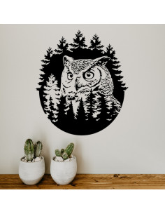 METAL WALL DECORATION. OWL