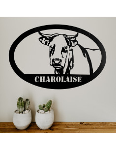 CHAROLAISE-KUH umgeben -...