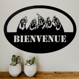 WANDSCHMUCK. Muster: HÜHNER...