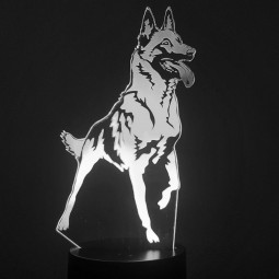 LAMPE 3D - MALINOIS berger...